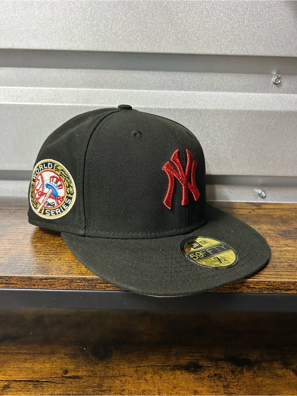 New Era New York Yankees Navy Fitted Hat MLB 1949 World Series Patch 7 1/4